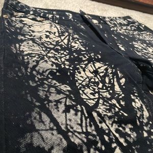 Nighttime Forrest print black jeans